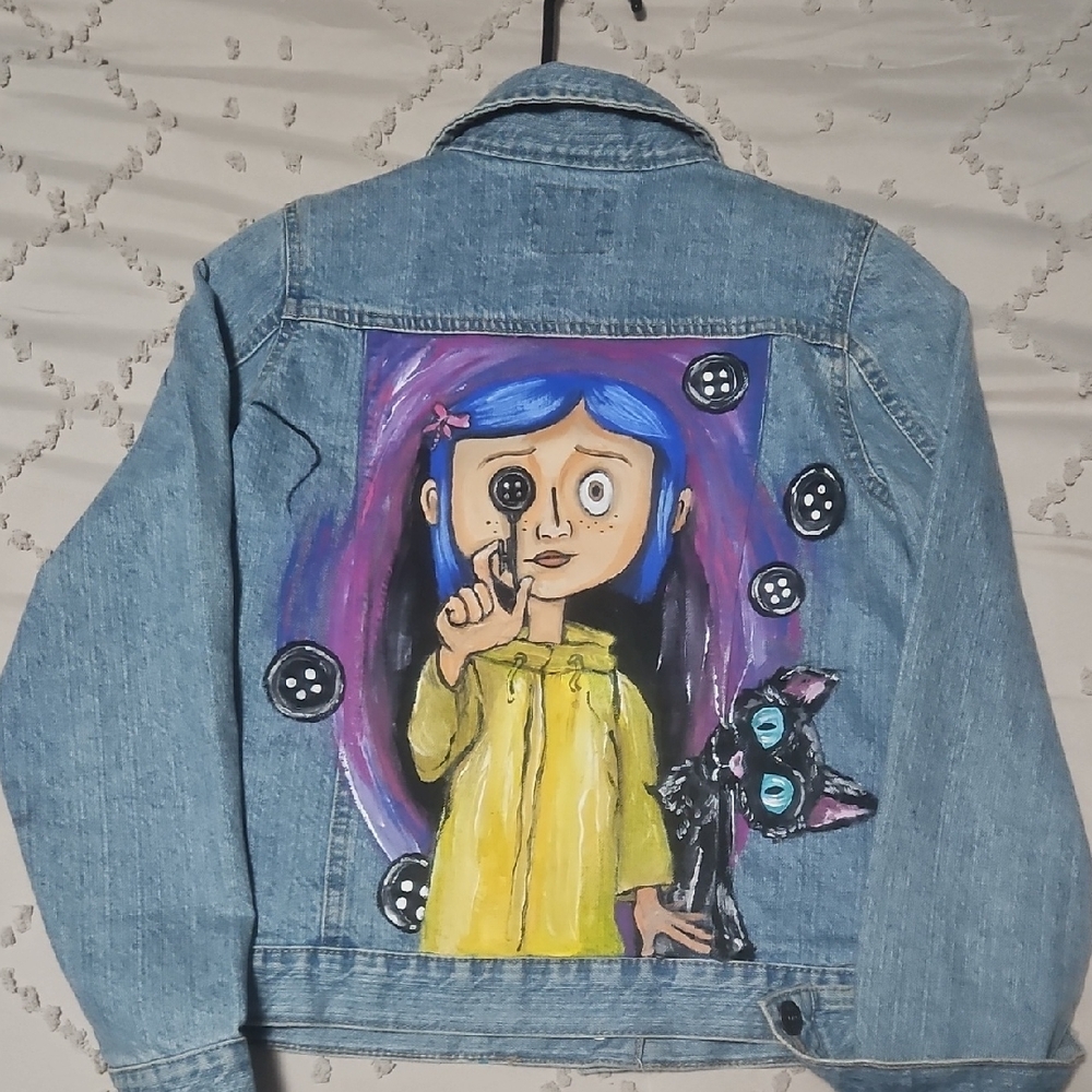Kids Denim Jacket with Artistic Design